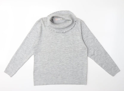 Additional front view of Beaumonde women’s grey knit jumper, size L