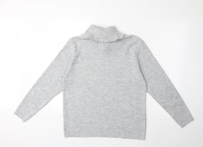 Back view of Beaumonde women’s grey knit jumper, size L