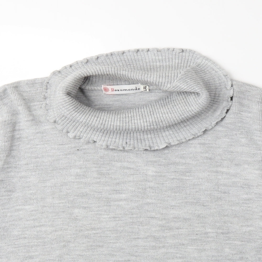 Beaumonde Womens Grey  Knit Pullover Jumper Size L