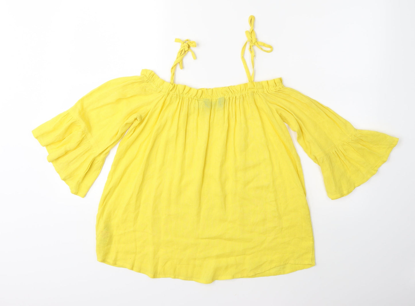 Dorothy Perkins Womens Yellow   Basic Blouse Size 8