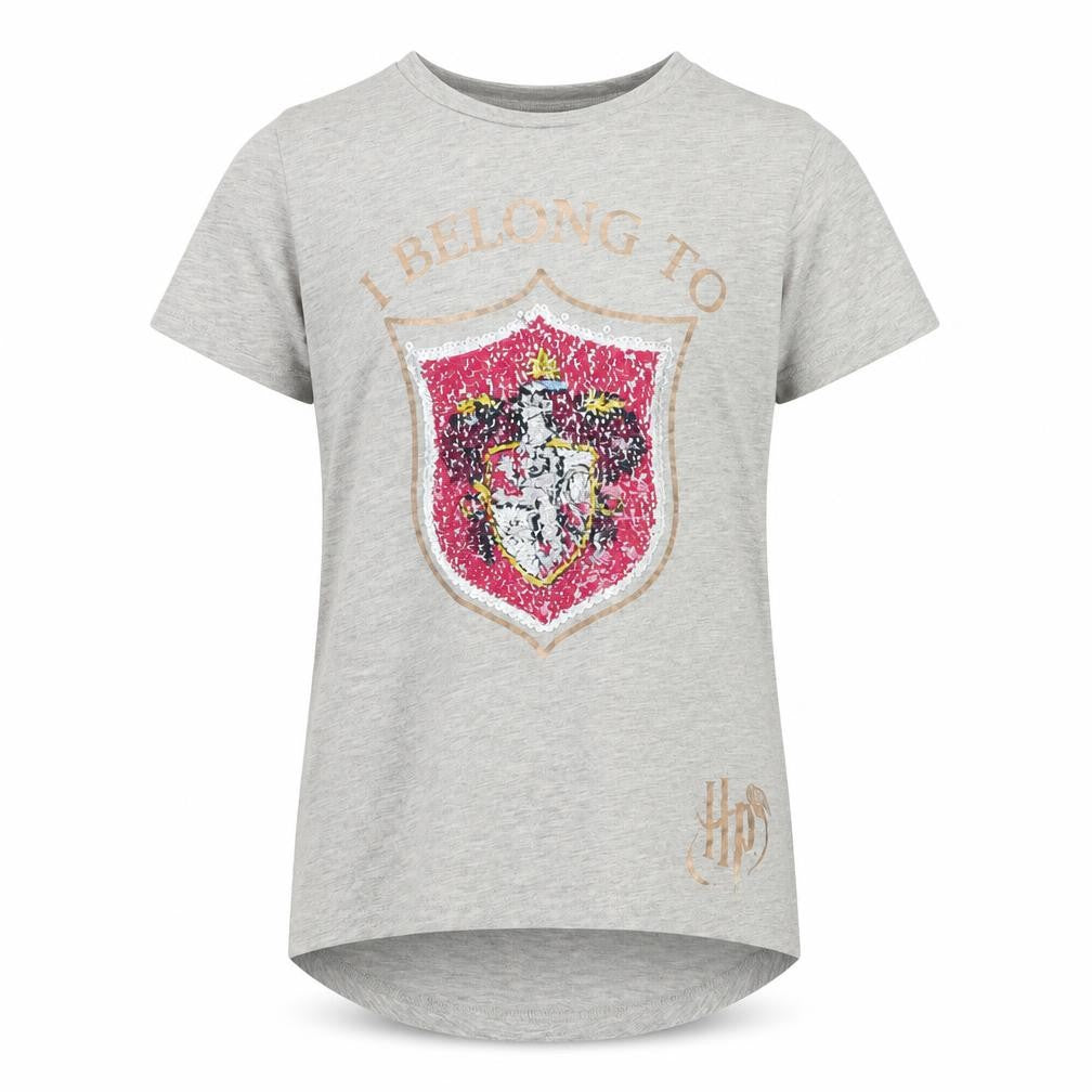 Primark Girls Grey Animal Print  Basic T-Shirt Size 10-11 Years