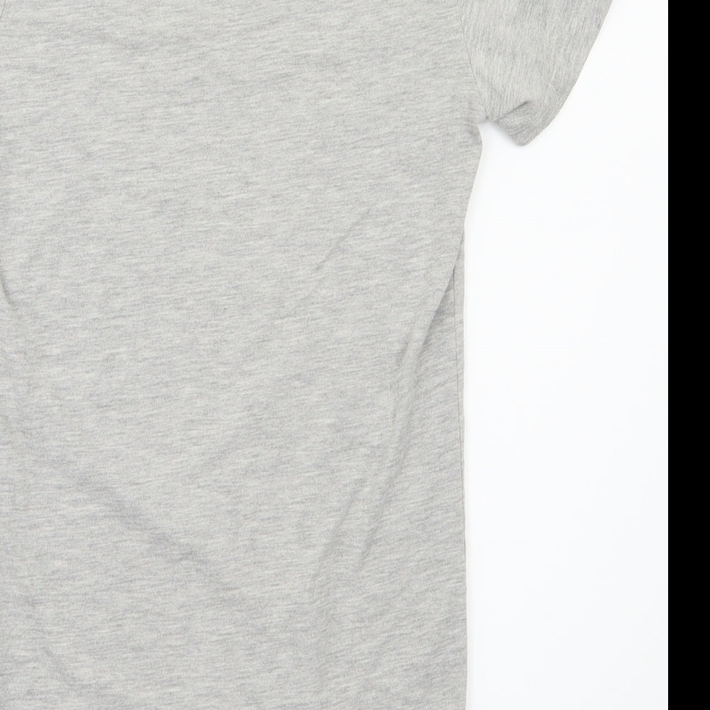 Primark Girls Grey Animal Print  Basic T-Shirt Size 10-11 Years