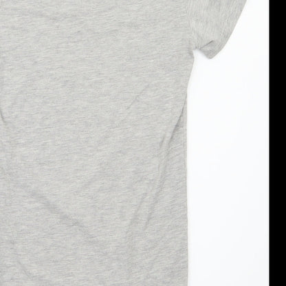 Brand and care label for Primark girls’ grey animal print basic t-shirt, size 10-11, years