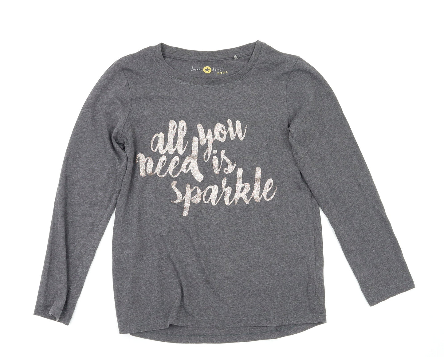 Next  Girls Grey   Pullover T-Shirt Size 9 Years