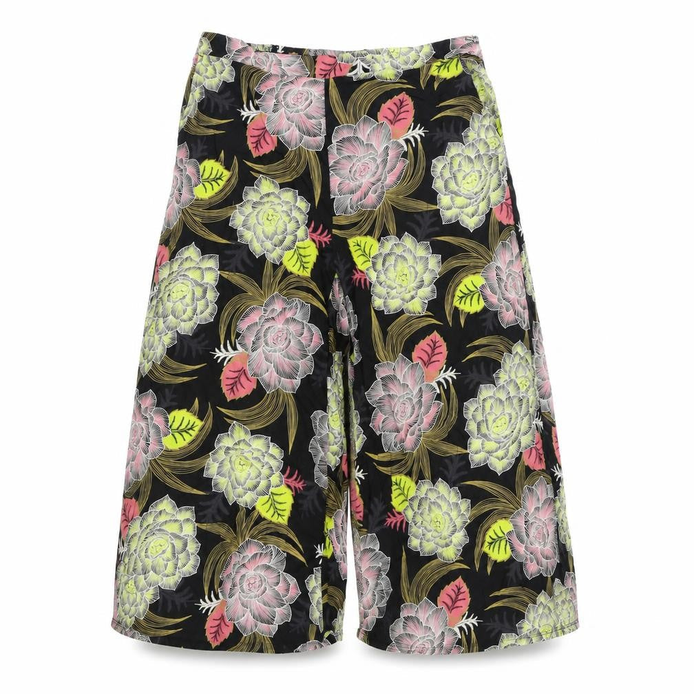 Next  Womens Black Floral  Trousers  Size 10 L20 in