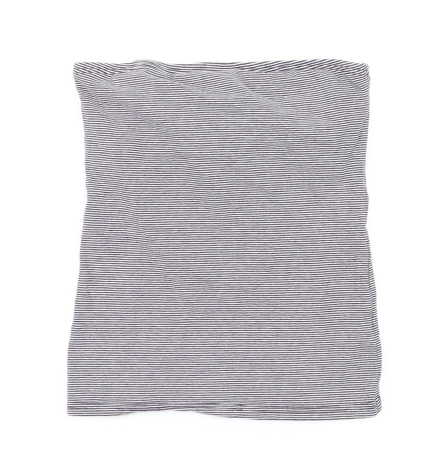 New Look Womens White Striped  Basic T-Shirt Size S