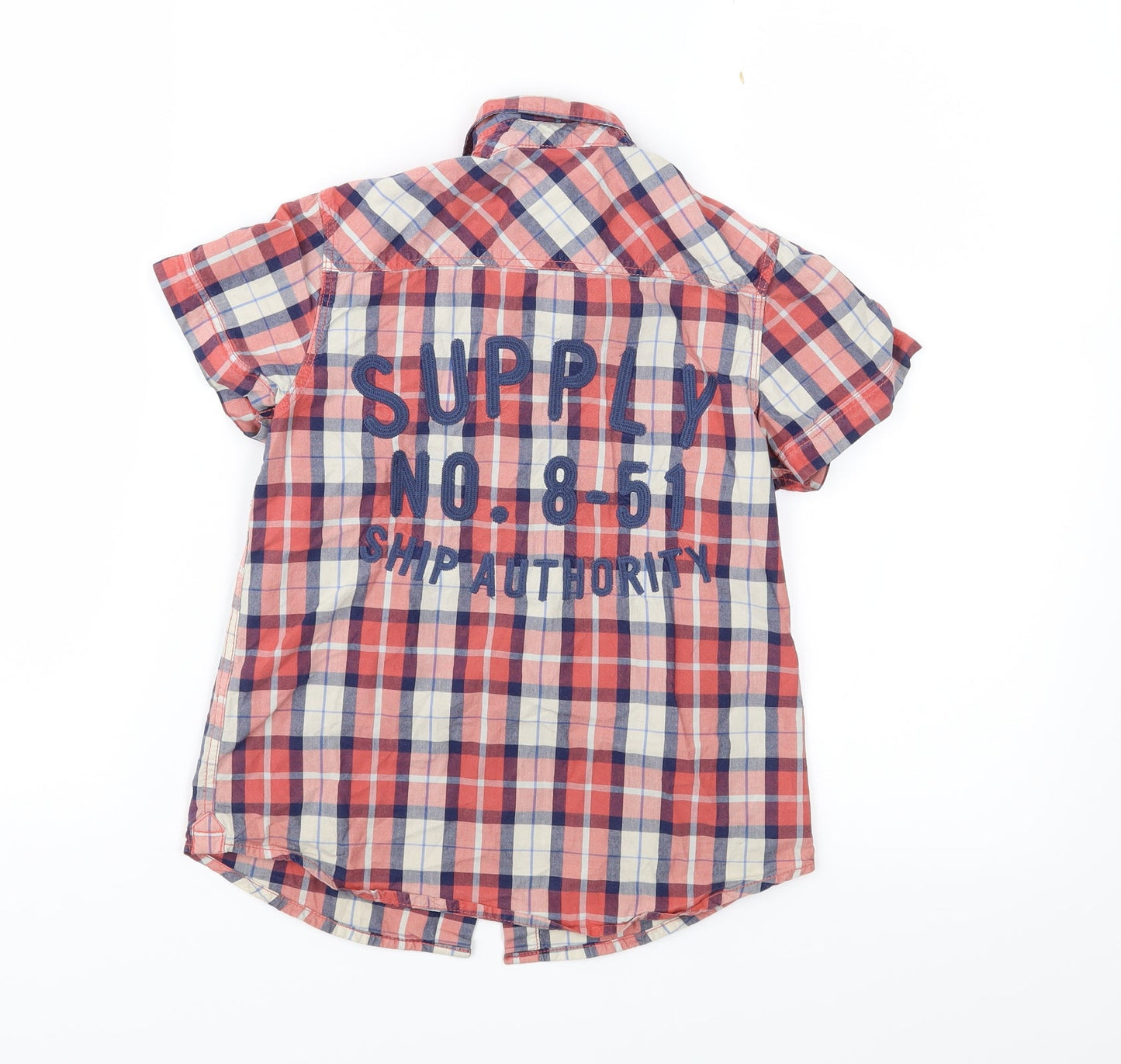 H&M Boys Red Check  Basic Button-Up Size 7 Years