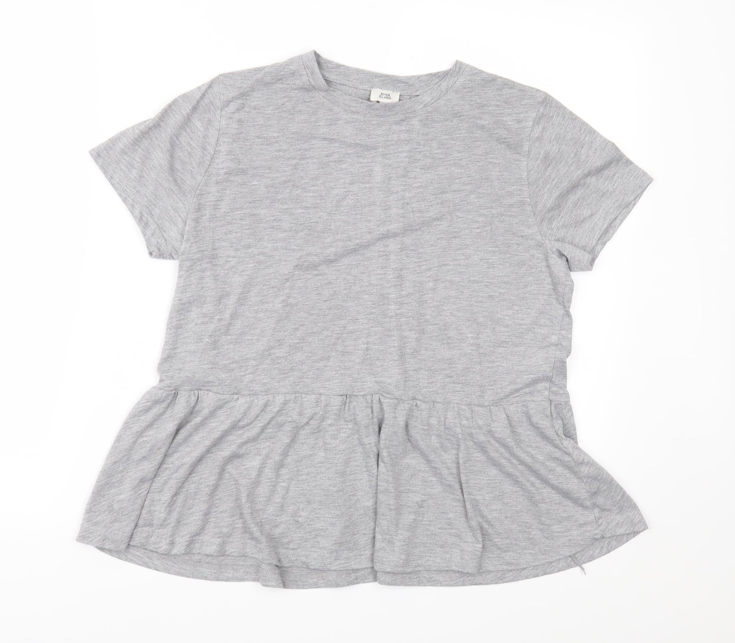 River Island Womens Grey  Jersey Basic T-Shirt Size 8
