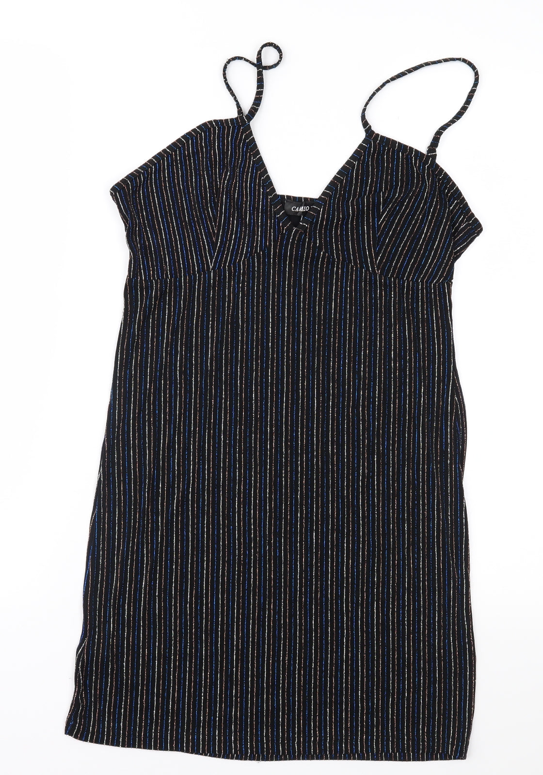 Cameo Rose Womens Black Striped  Slip Dress  Size 14