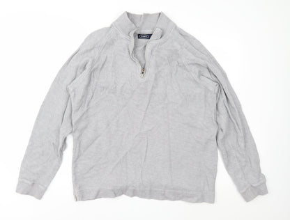 Additional front view of Easy men’s grey knit jumper, size L