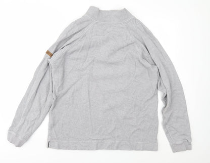 Back view of Easy men’s grey knit jumper, size L