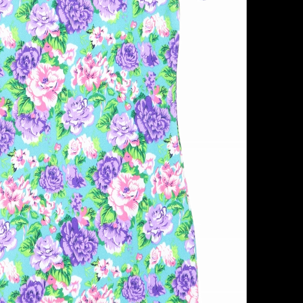 Indulgence London Womens Green Floral  Pencil Dress  Size S