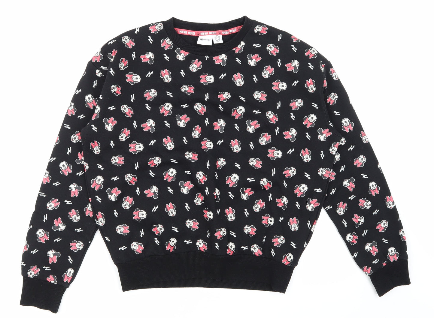 Primark Womens Black Animal Print  Pullover Sweatshirt Size 6