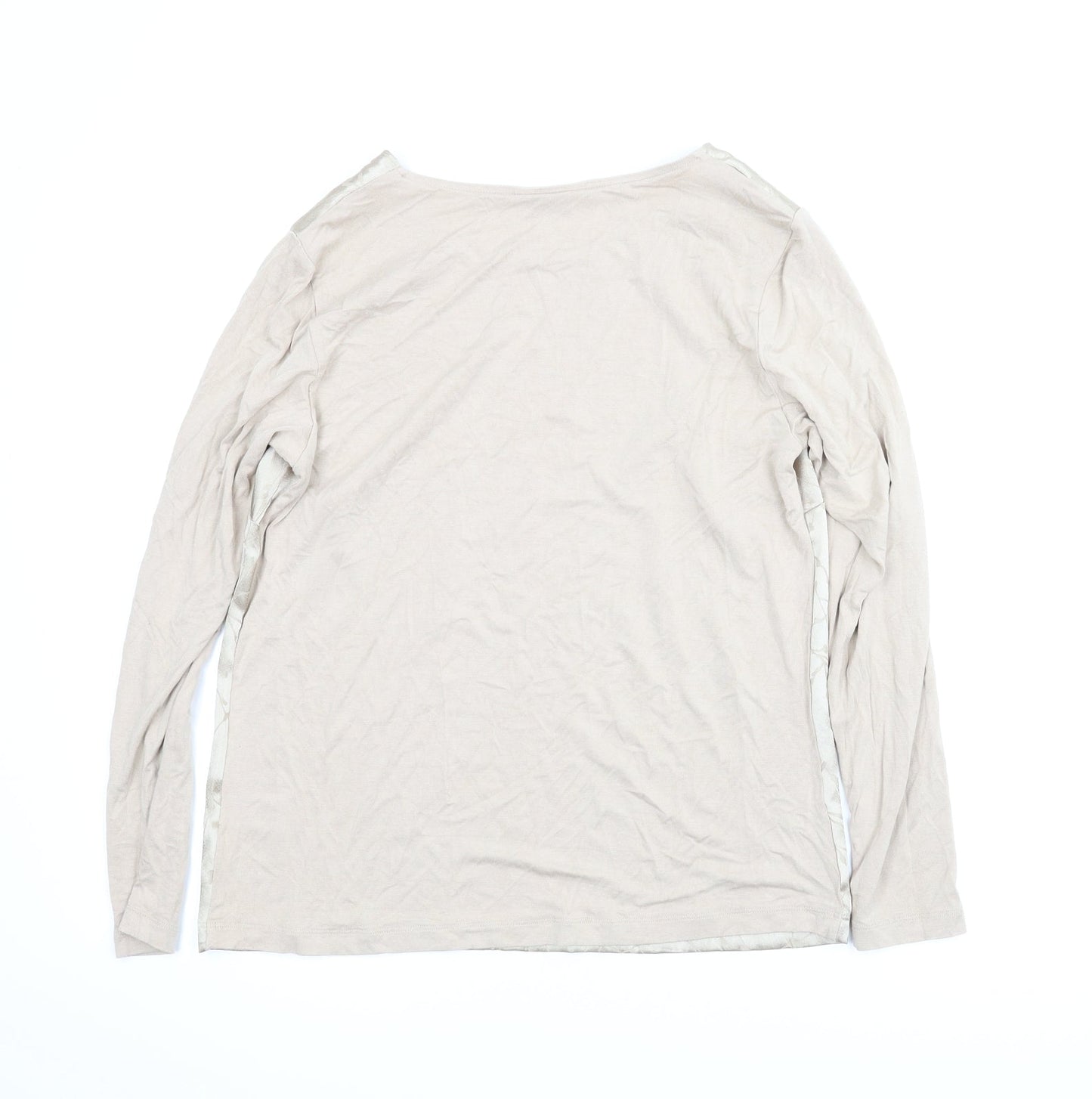 Classic Womens Beige Floral  Basic Blouse Size 10