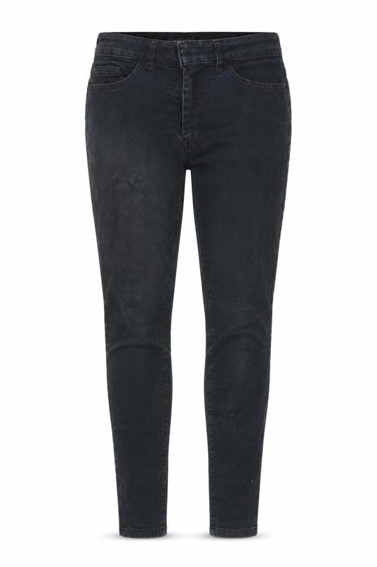 Front view of Next women’s black denim skinny jeans, size UK 10, 27.5-inch leg