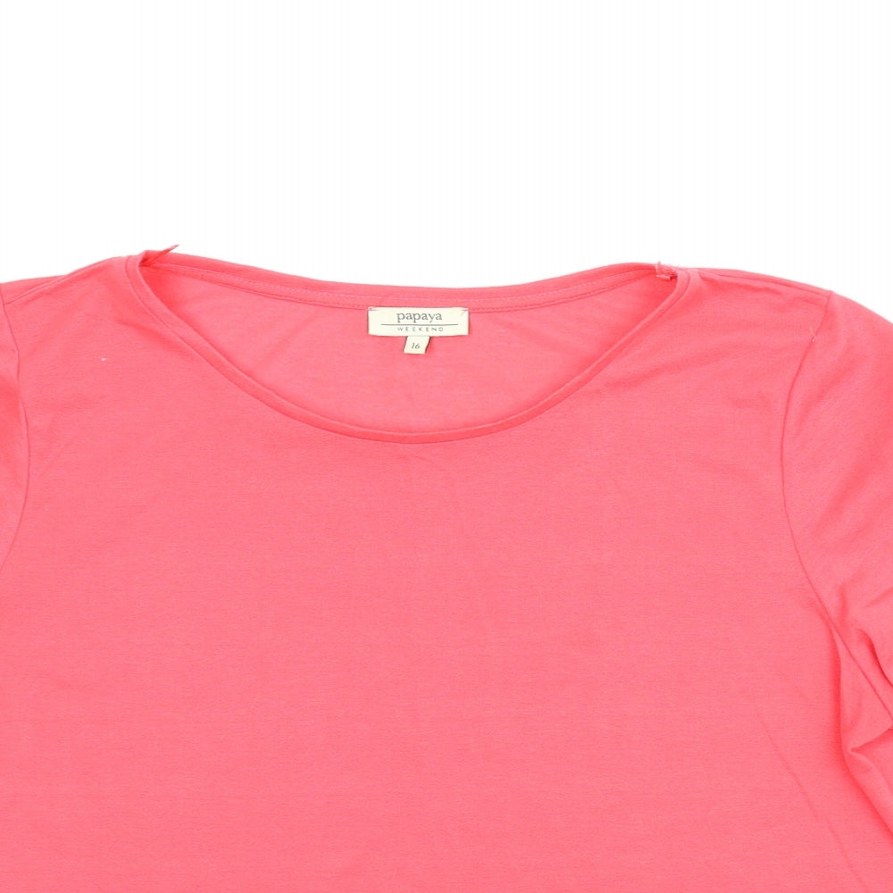 Papaya Womens Pink   Basic Blouse Size 16