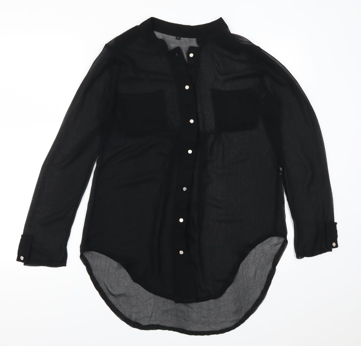 Preworn Womens Black   Basic Button-Up Size S
