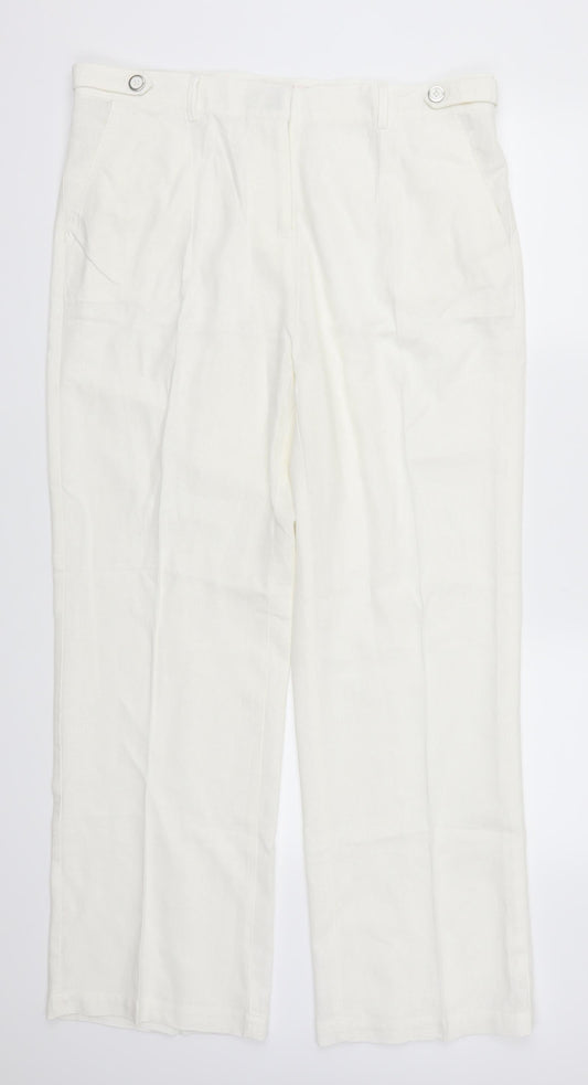 Anna Rose Womens White   Trousers  Size 16 L29.5 in