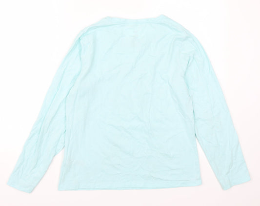 Primark Womens Blue Solid  Top Pyjama Top Size 10  - Not Today Cat