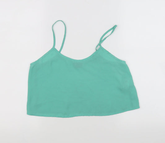 Topshop Womens Green   Basic Tank Size 8