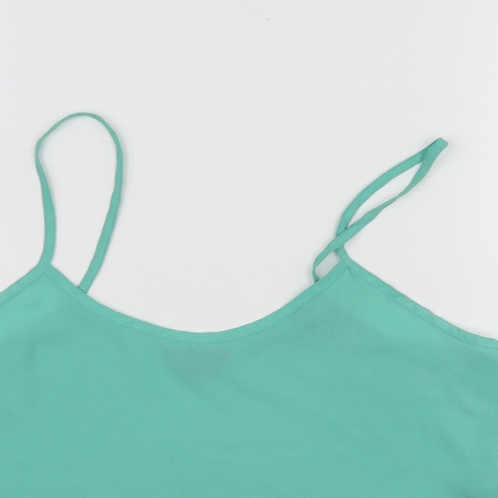 Topshop Womens Green   Basic Tank Size 8