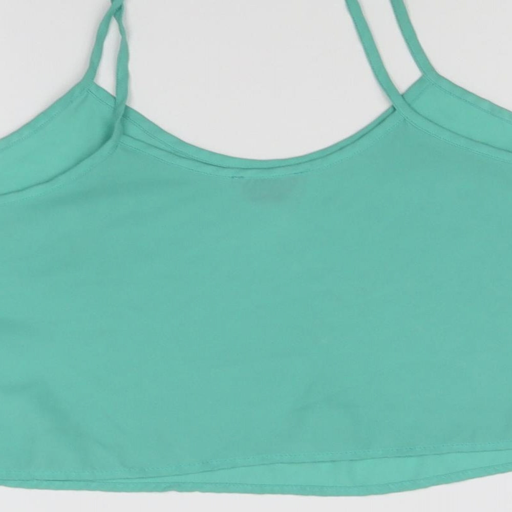 Topshop Womens Green   Basic Tank Size 8