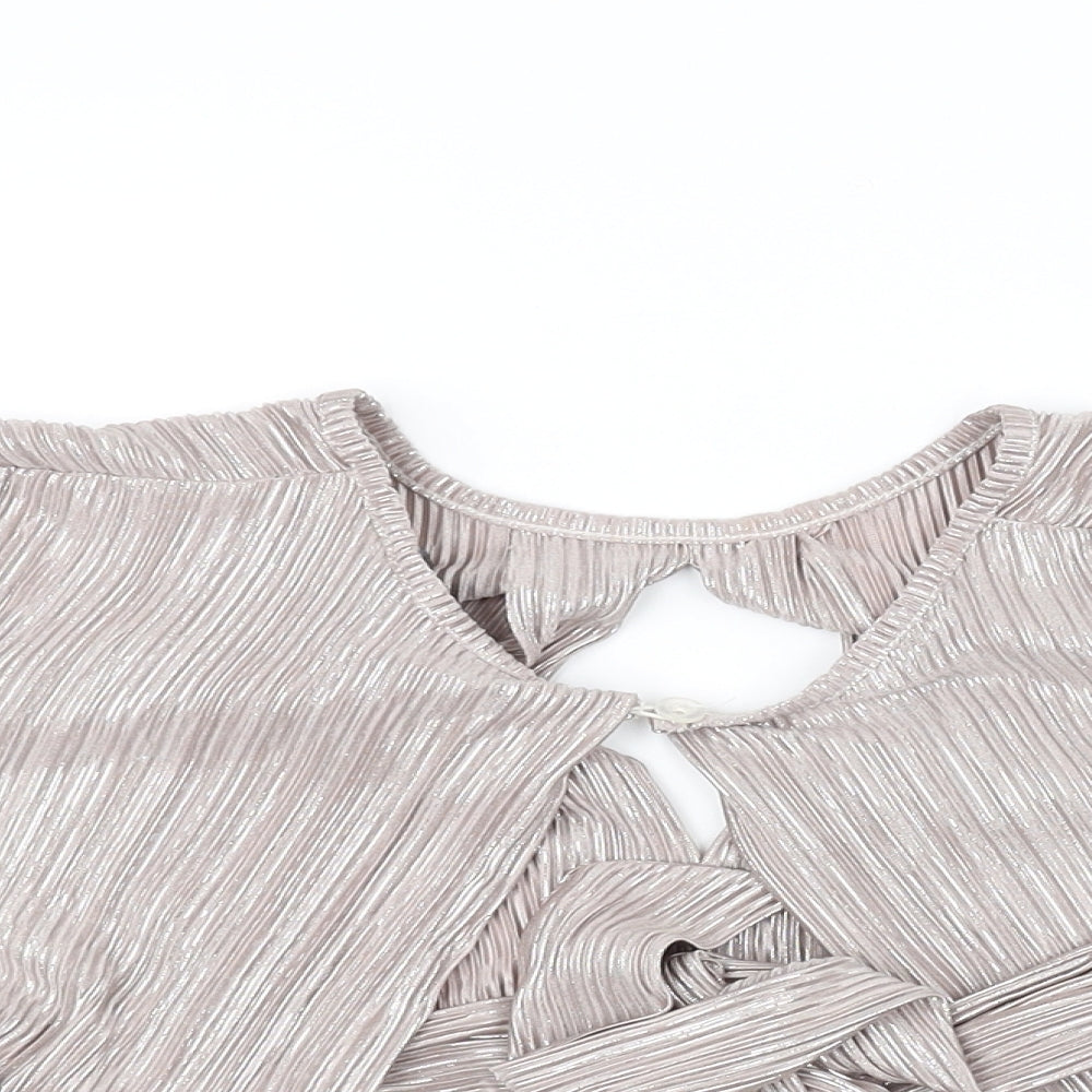 New Look Womens Grey   Basic Blouse Size 8