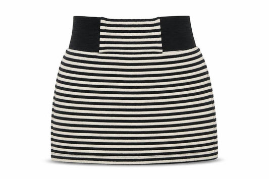 Front view of Marks & Spencer Collection women’s grey flare skirt, size UK 6