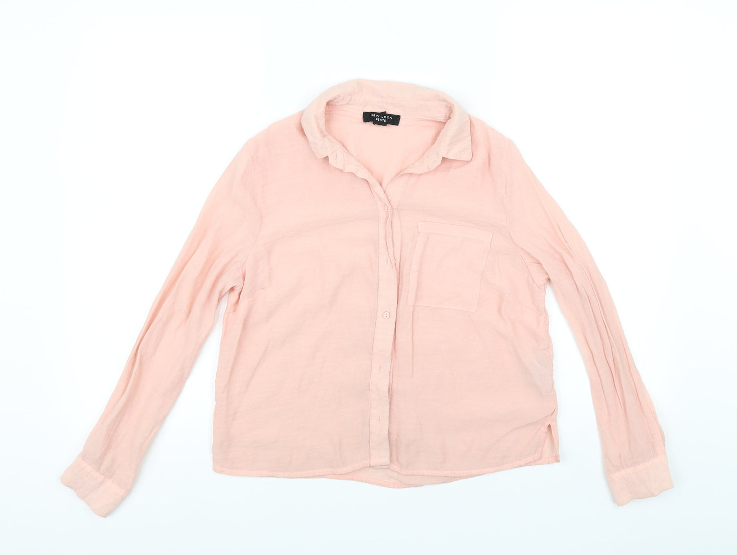 New Look Womens Pink   Basic Button-Up Size 8