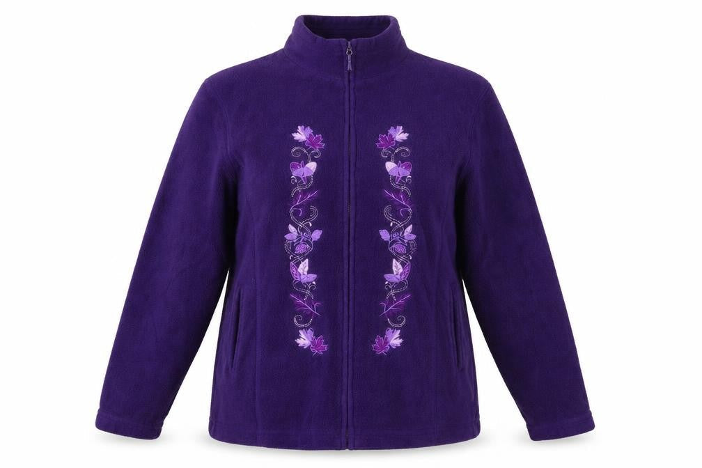 Pure & Natural Womens Purple   Full Zip Jumper Size M