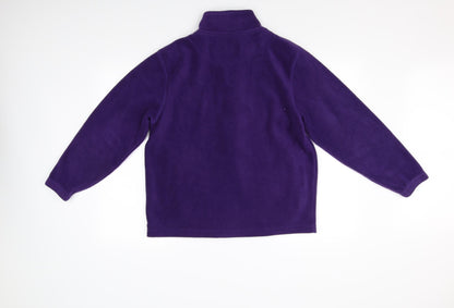 Back view of Pure & Natural women’s purple full zip jumper, size M