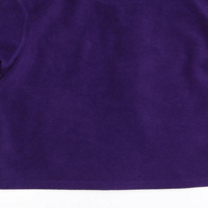 Brand and care label for Pure & Natural women’s purple full zip jumper, size M