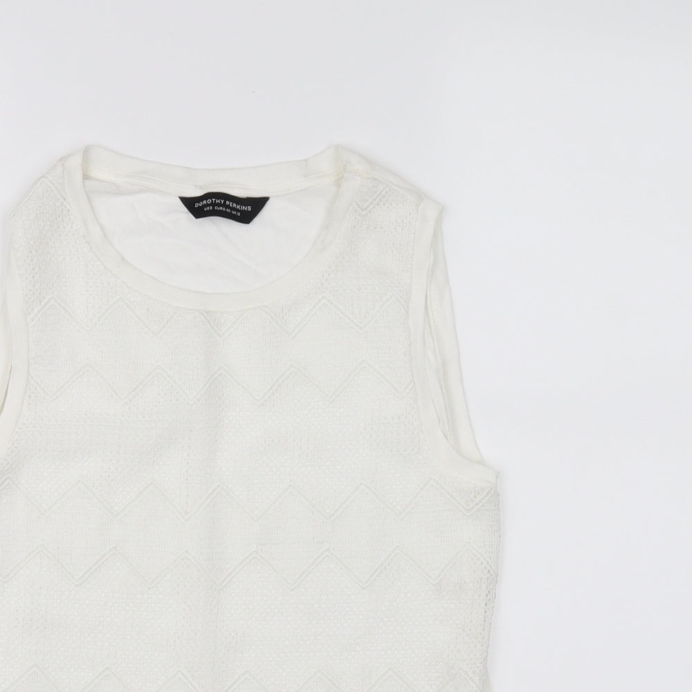 Dorothy Perkins Womens White   Basic T-Shirt Size 12