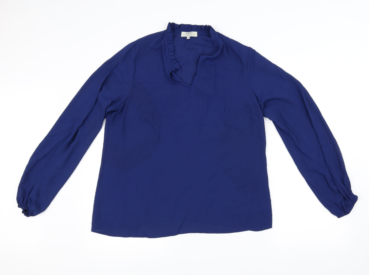 Papaya Womens Blue   Basic Blouse Size 12