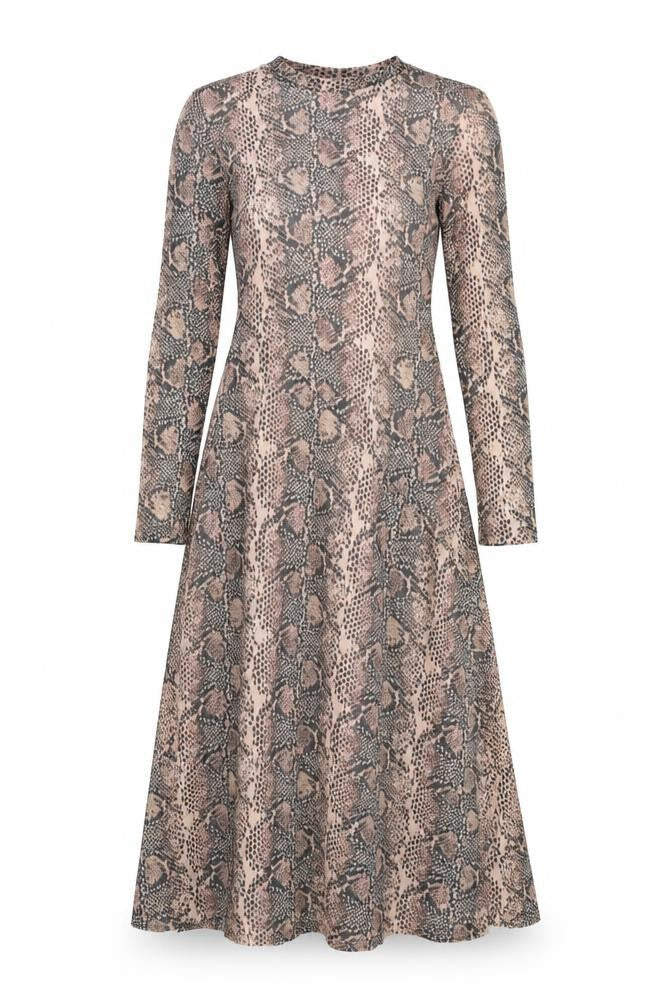 Primark Womens Brown Animal Print Chiffon A-Line  Size 4
