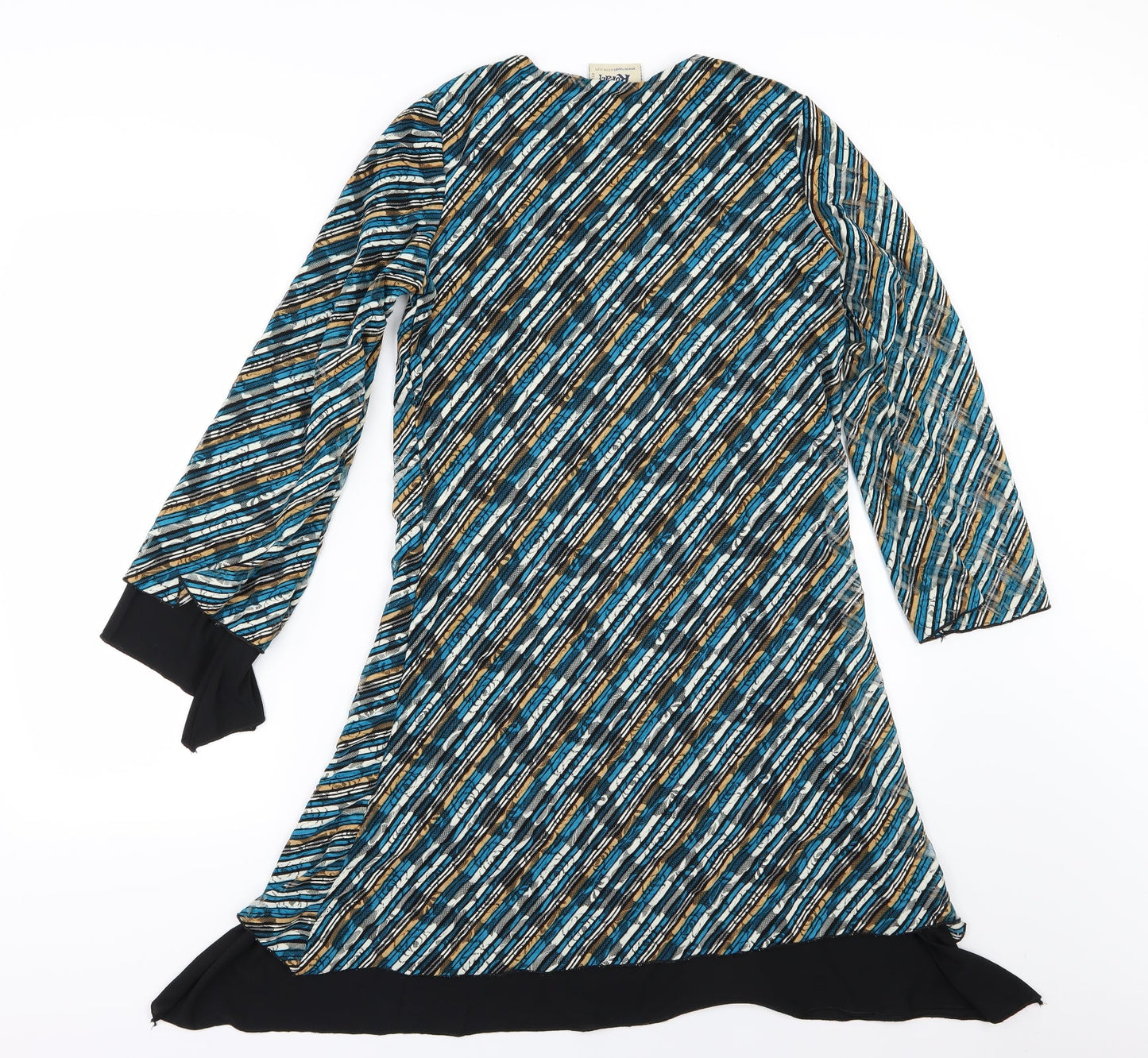 Rupali Womens Multicoloured Striped  A-Line  Size S  - Beaded