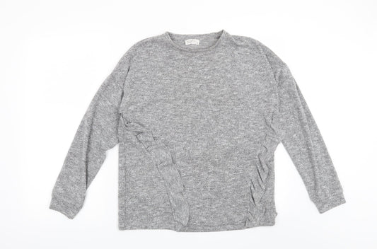 Papaya Womens Grey   Henley Sweatshirt Size 10