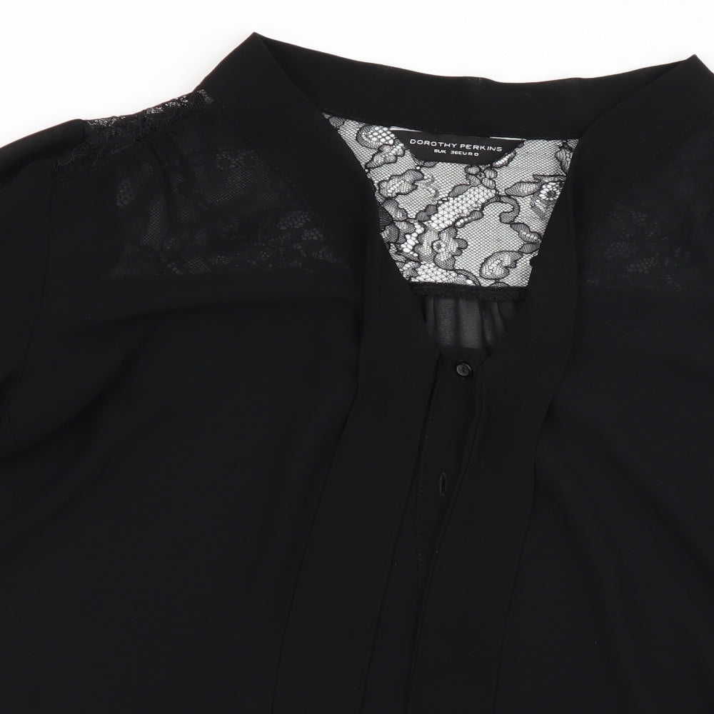 Dorothy Perkins Womens Black   Basic Blouse Size 8