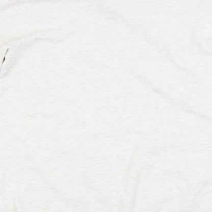 Brand and care label for Topman men’s beige jumper, size L