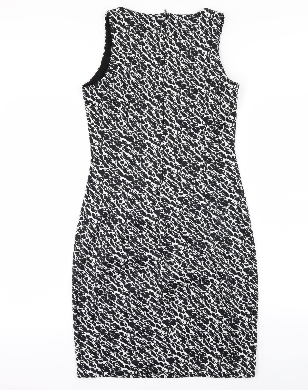 H&M Womens Black Animal Print  Bodycon  Size 8