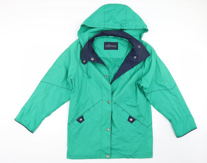 Additional front view of Telemac women’s green jacket coat, size S