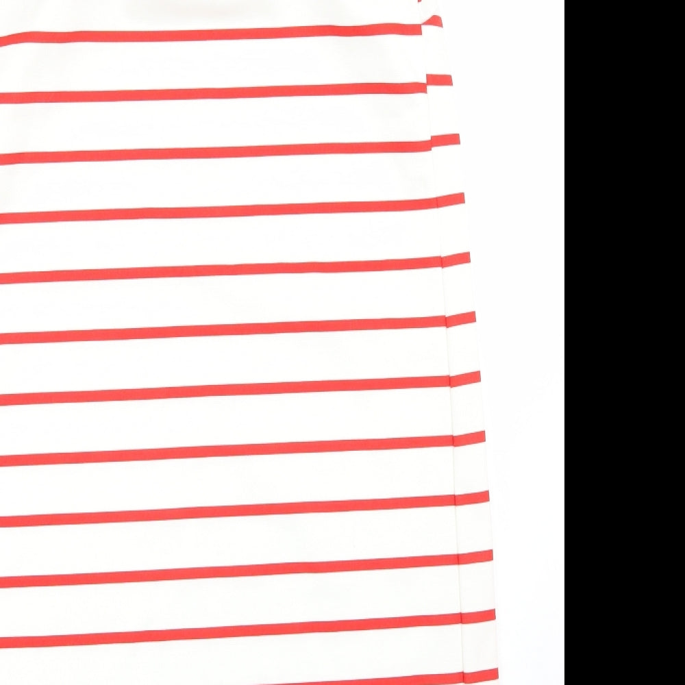 Primark Womens White Striped  A-Line  Size 14