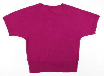 Back view of Debenhams women’s purple jumper, size UK 18