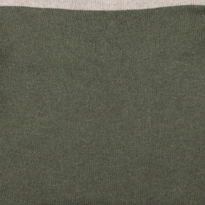 Brand and care label for Wrap women’s green jumper, size XS