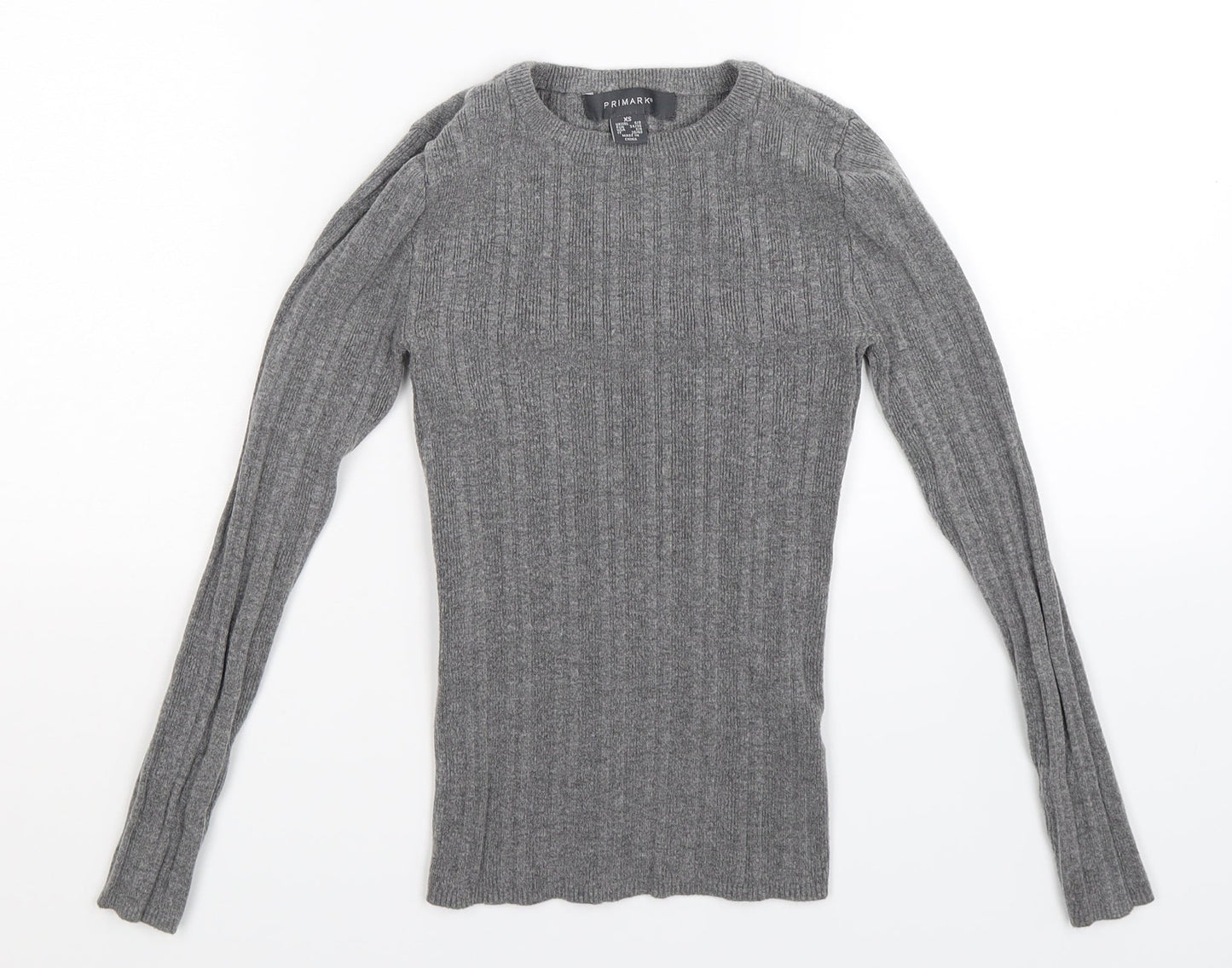 Primark Womens Grey  Knit Pullover Jumper Size 8