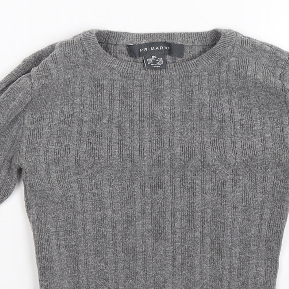 Primark Womens Grey  Knit Pullover Jumper Size 8