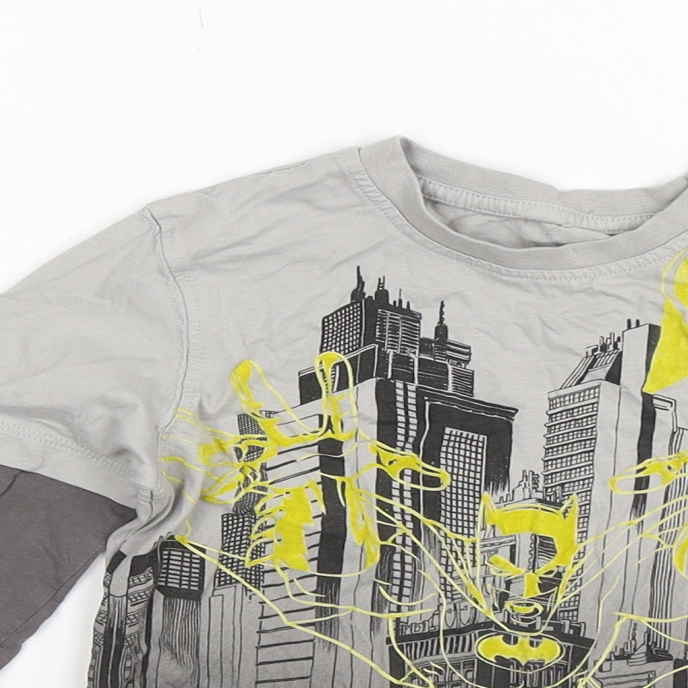 George Boys Grey   Basic T-Shirt Size 7-8 Years  - Batman