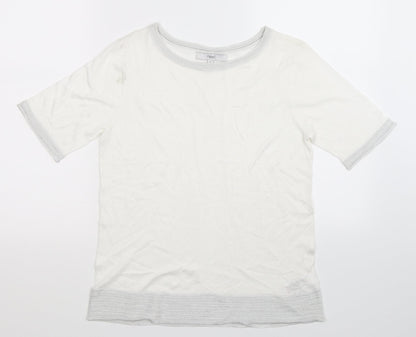 Additional front view of Next women’s white knit jumper, size UK 8