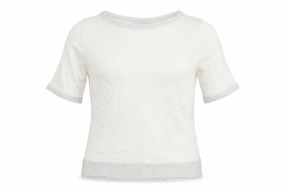 Front view of Next women’s white knit jumper, size UK 8