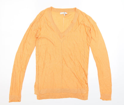 Additional front view of Next women’s orange knit jumper, size UK 6